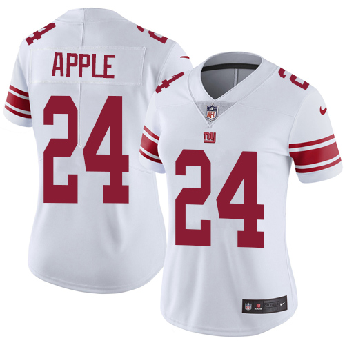 Nike Giants #24 Eli Apple White Women's Stitched NFL Vapor Untouchable Limited Jersey